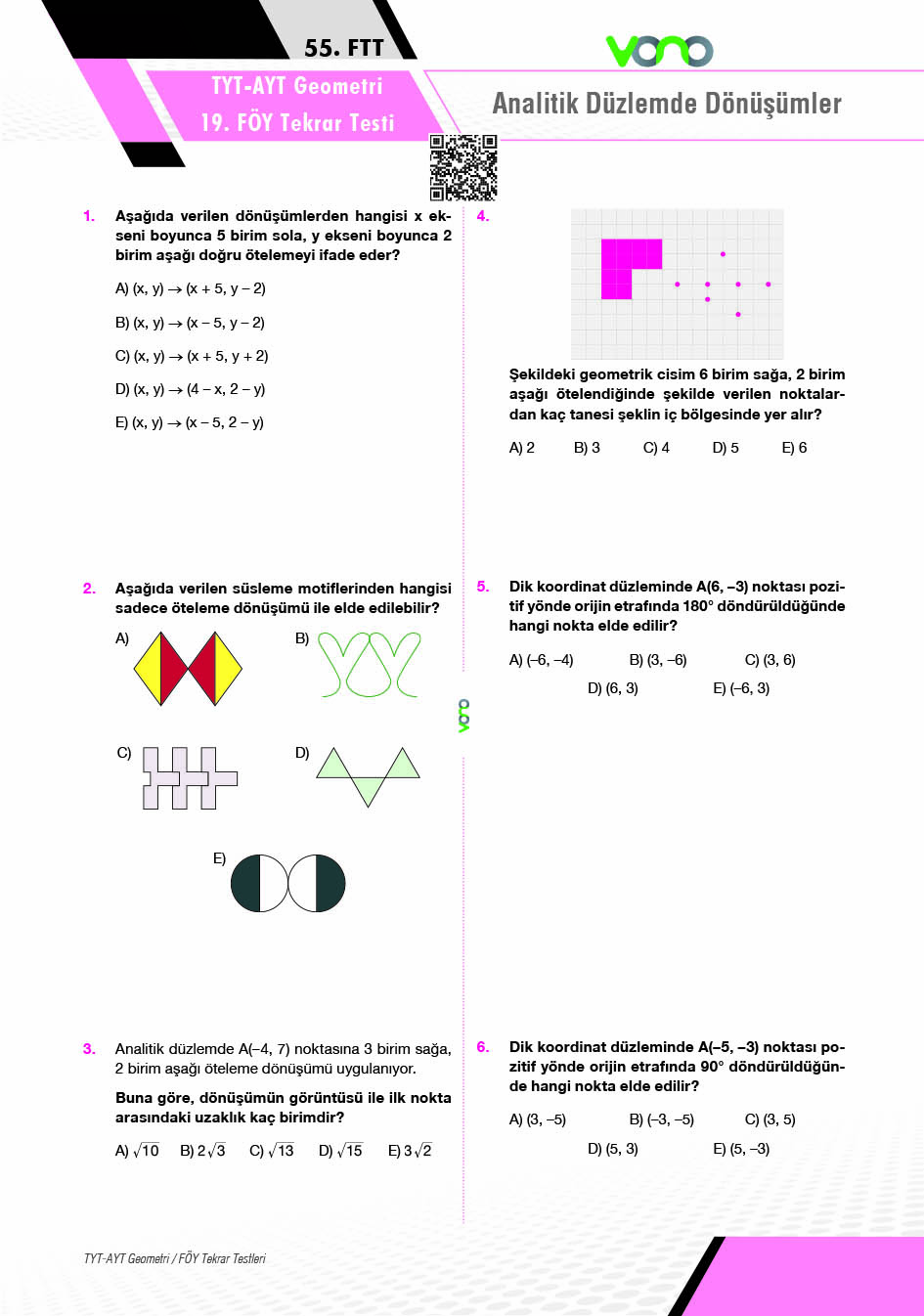 TYT-AYT GEOMETRI Föy TekrarTestleri